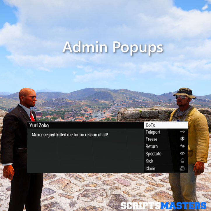 Admin Popups